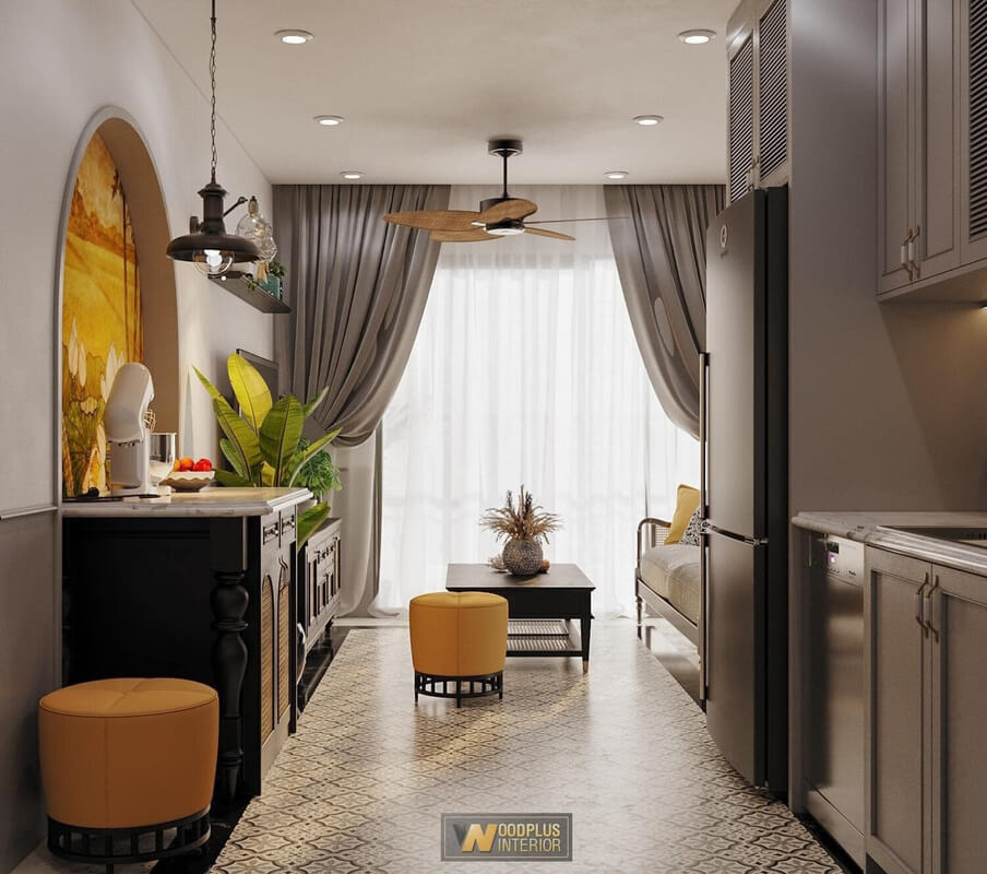  3D Indochine Apartment Interior By Nguyen Thi Hong Nhung