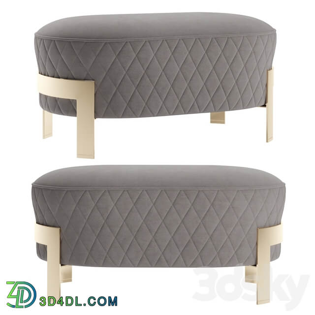 Cosmo Ottoman with metal legs 2
