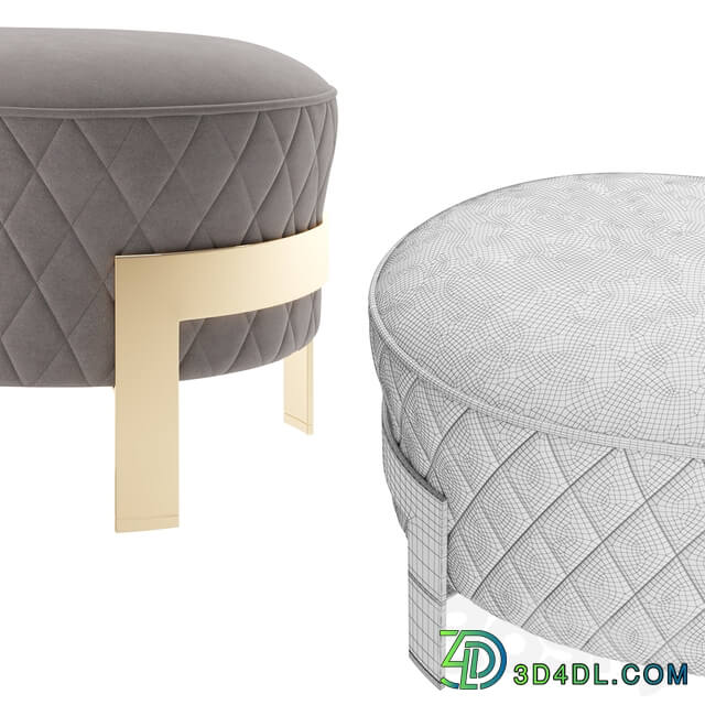 Cosmo Ottoman with metal legs 2
