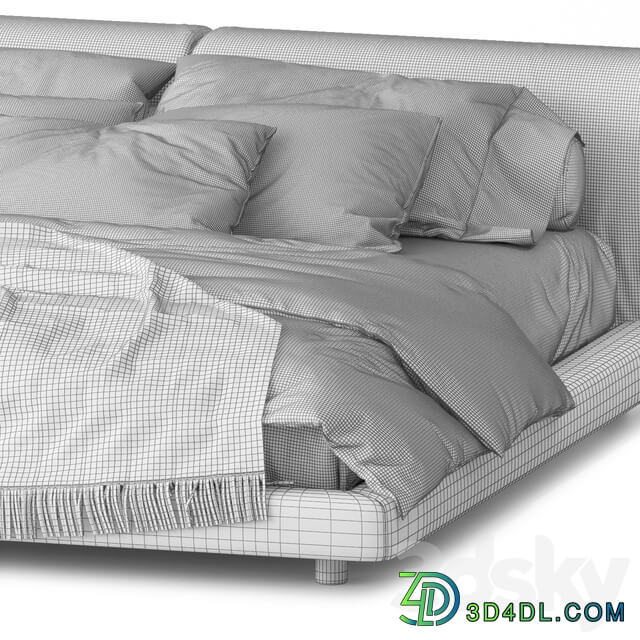 Bed SOFTWALL BED BY LIVING DIVANI