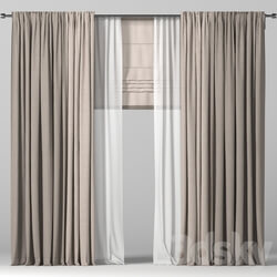 Curtains in two colors Roman curtain 