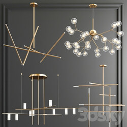 Four Exclusive Chandelier Collection 68 Pendant light 3D Models 
