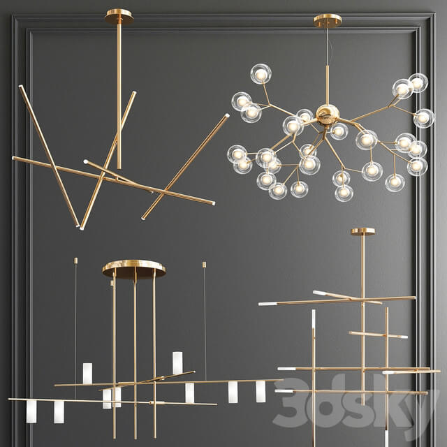 Four Exclusive Chandelier Collection 68 Pendant light 3D Models