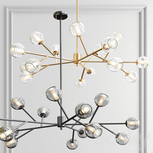 Dainolite horizontal chandelier Pendant light 3D Models