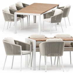 Table Chair OMER ARMCHAIR and ALEXA EXTENDABLE TABLE 62 by akulaliving 