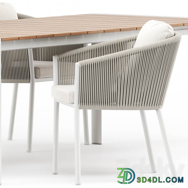 Table Chair OMER ARMCHAIR and ALEXA EXTENDABLE TABLE 62 by akulaliving