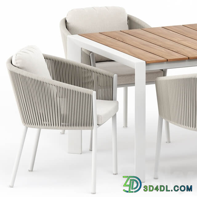 Table Chair OMER ARMCHAIR and ALEXA EXTENDABLE TABLE 62 by akulaliving