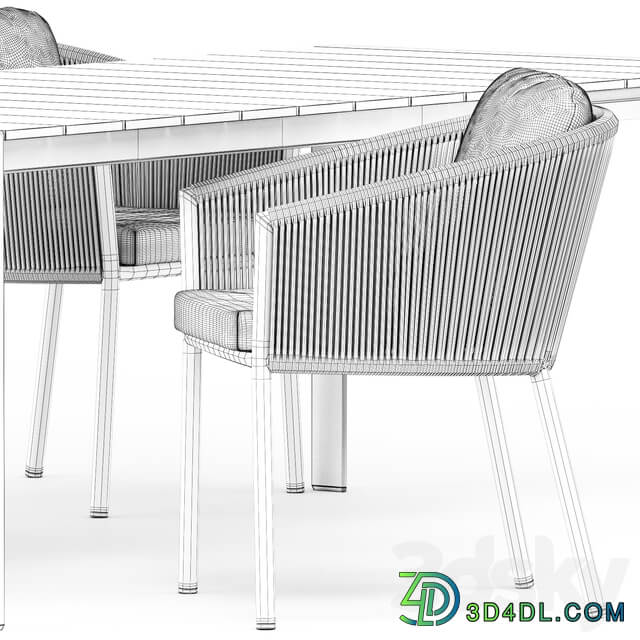 Table Chair OMER ARMCHAIR and ALEXA EXTENDABLE TABLE 62 by akulaliving