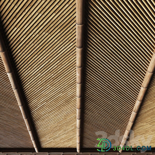 Ceiling bamboo angle n1 Corner bamboo ceiling