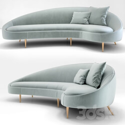 Jonathan Adler Ether Curved Sofa 