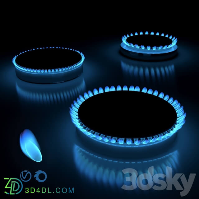 Gas hob flame