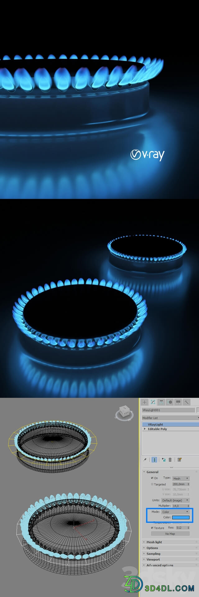 Gas hob flame