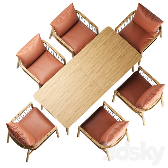 Table Chair Kerry Lounge Chair Tate Walnut Extendable Midcentury Dining Table