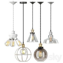 PENDANT SET 12 Pendant light 3D Models 