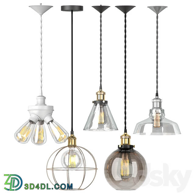 PENDANT SET 12 Pendant light 3D Models