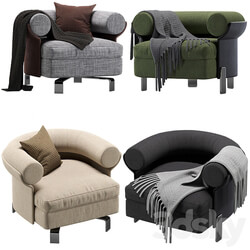 Minotti Mattia armchair 4 colors version 3D Models 