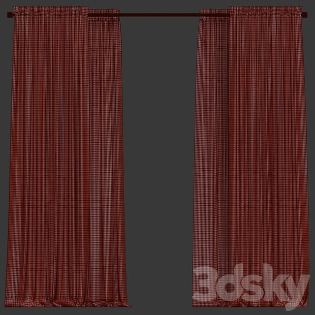 Curtains with tulle.