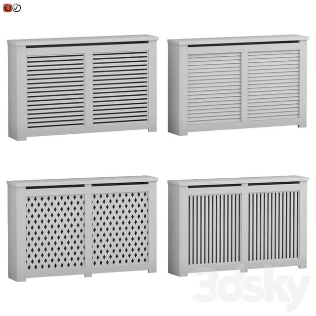Decorative radiator screen set 03