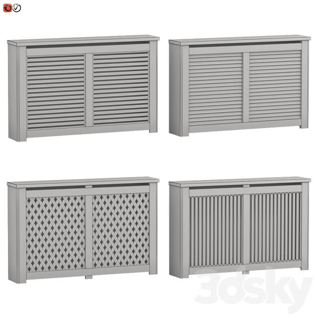 Decorative radiator screen set 03