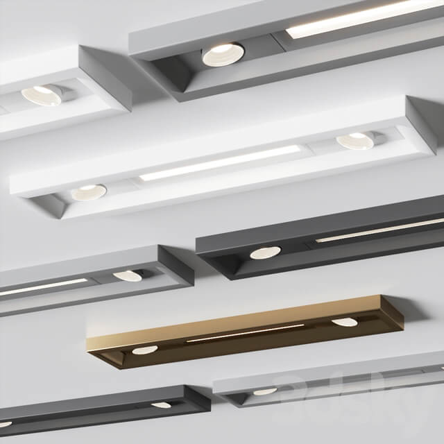 Modular Lighting Fixtures QBINI GENERAL LED recessed ceiling lamp Design by Florent Coirier Collection Qbini