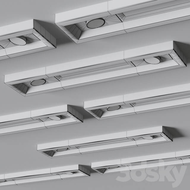 Modular Lighting Fixtures QBINI GENERAL LED recessed ceiling lamp Design by Florent Coirier Collection Qbini