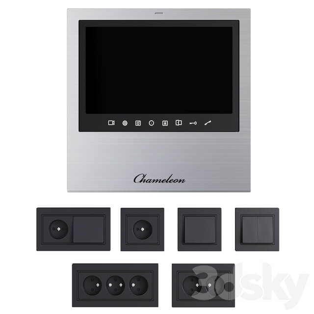 Miscellaneous Set of electrical equipment in the hallway Video intercom Chameleom Model S 11