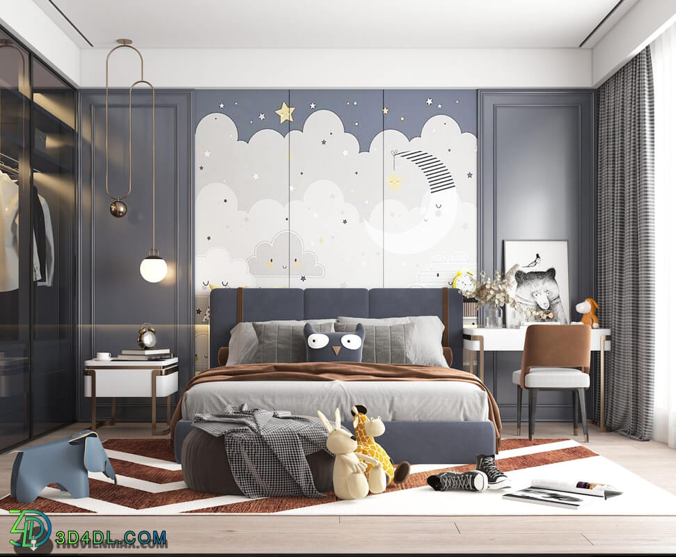 3D Model Interior Children Room 3 By HuyHieuLee