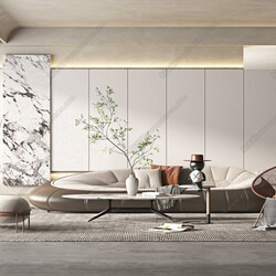 3D Interior Scene File 3dsmax Model Livingroom 562  