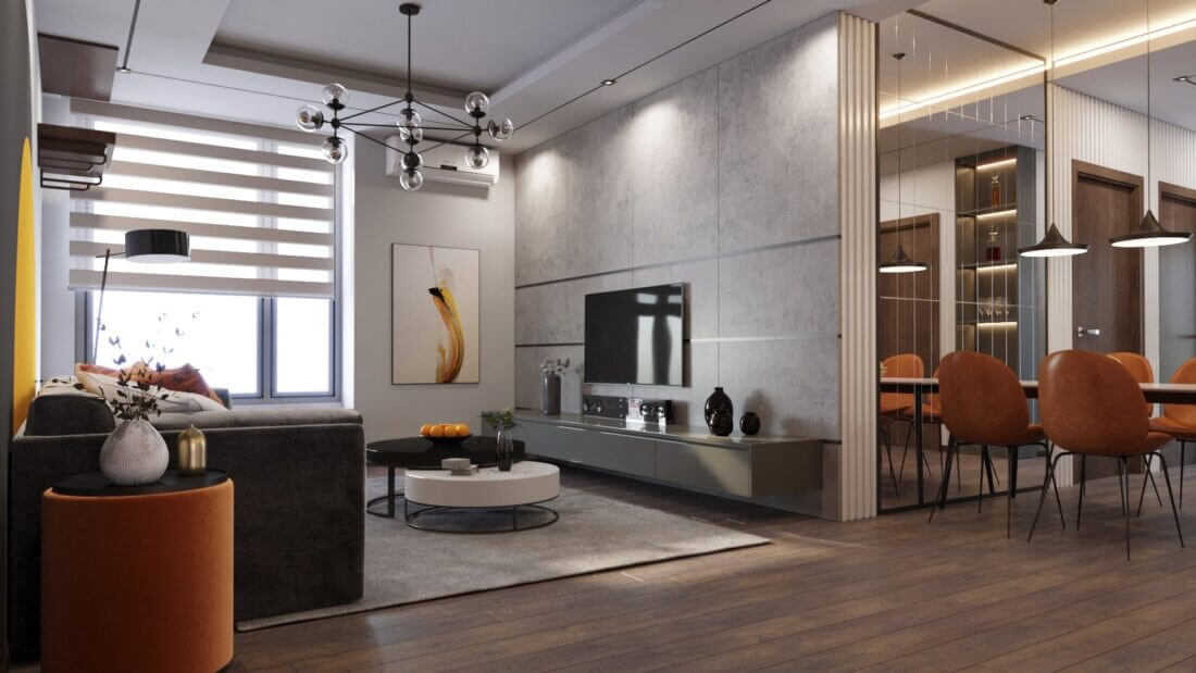 3D Interior Kitchen – Livingroom 191 Scene 3dsmax By Thanh Nguyen