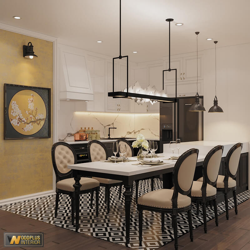  Living Room - Kitchen Interior by Le Viet Dung