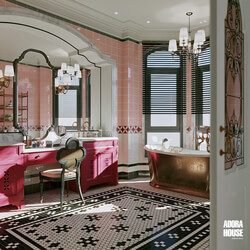 13315. Download Free 3D Bathroom Interior Model by Nguyen Quang Loi 