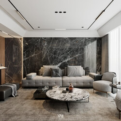  3D Model of Interior Living Room by Kien Nguyen 