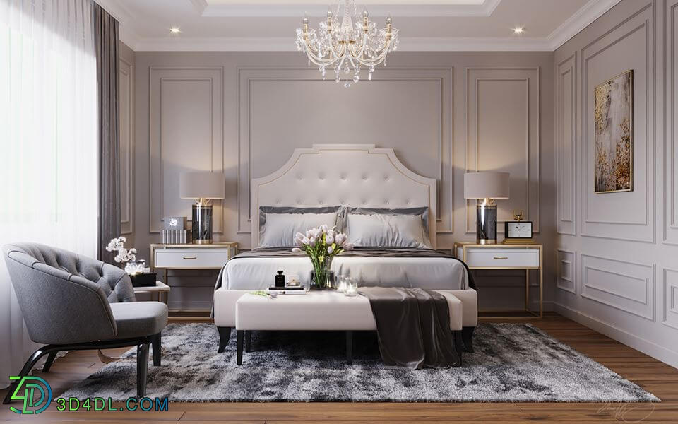 3D Interior Scenes File 3dsmax Model Bedroom 256 By VuHungThinh