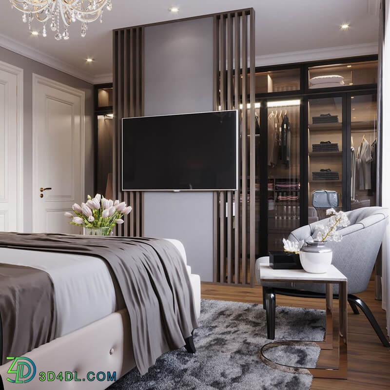 3D Interior Scenes File 3dsmax Model Bedroom 256 By VuHungThinh