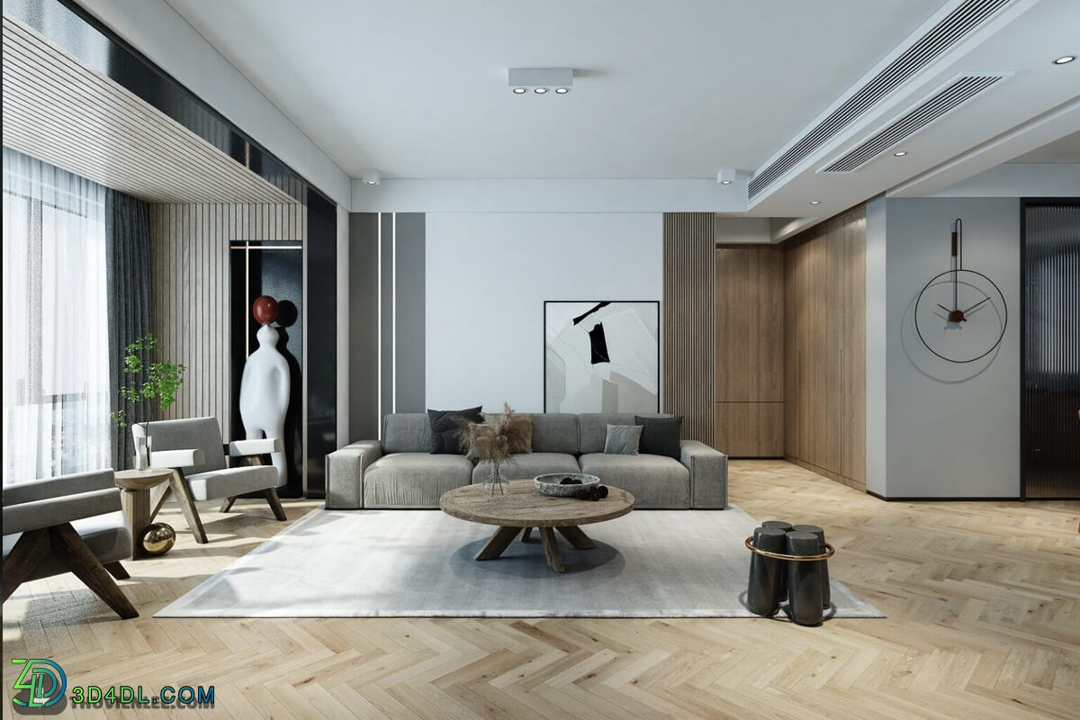 3D Interior Scene File 3dsmax Model Livingroom 461 By Huy Hieu Lee