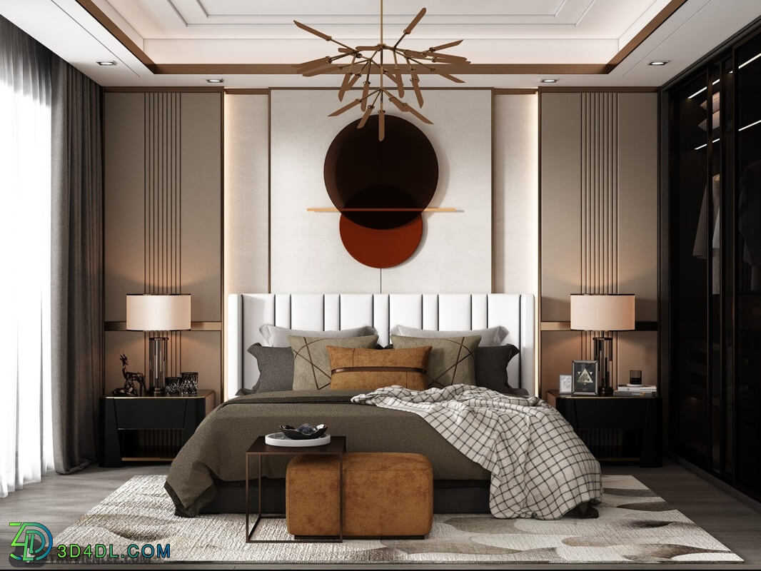 3D Interior Scenes File 3dsmax Model Bedroom 406 By Huy Hieu Lee