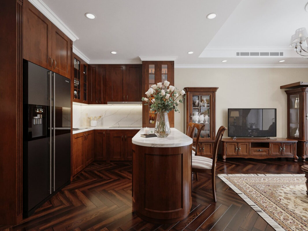  Living Room - Kitchen Interior Model By Le Ti