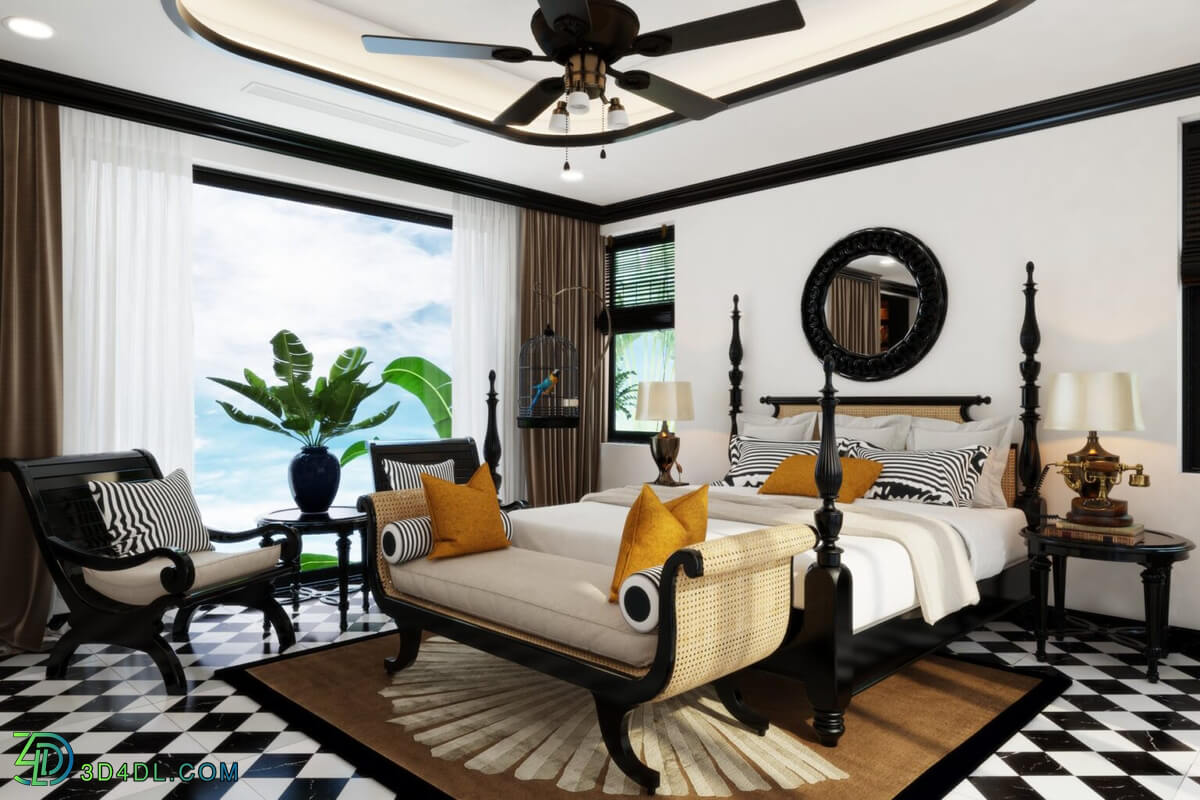 3D Interior Scenes File 3dsmax Model Bedroom 357 By ThieuDinh