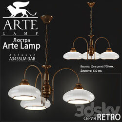 Arte lamp Retro A3455LM 3AB Pendant light 3D Models 