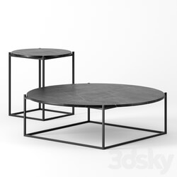 Circle tables set by Wendelbo 