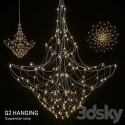 Baxter q2 suspension chandelier Pendant light 3D Models 