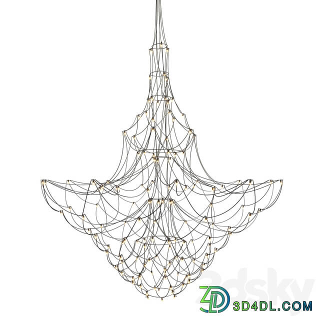 Baxter q2 suspension chandelier Pendant light 3D Models