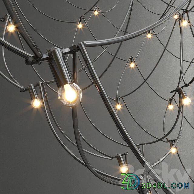 Baxter q2 suspension chandelier Pendant light 3D Models