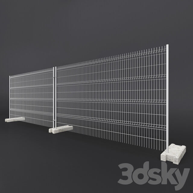 Temporary fencing with concrete base