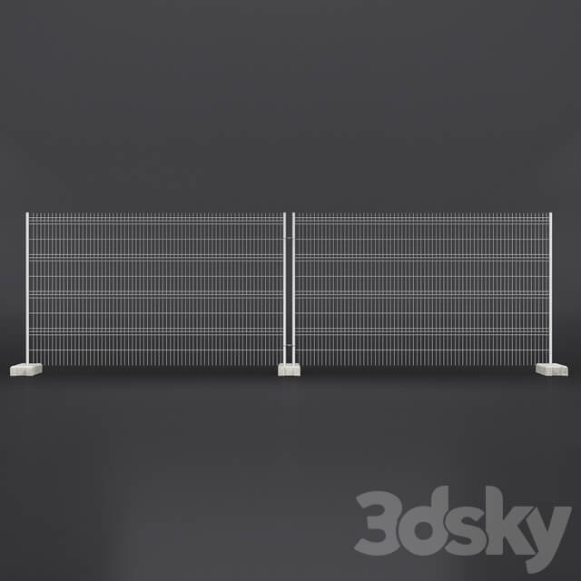 Temporary fencing with concrete base