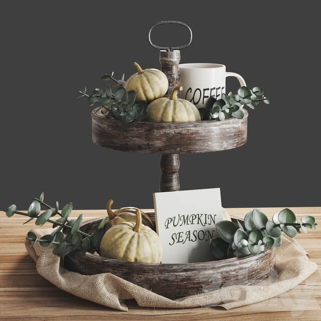 Pumpkins decor set