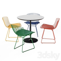 Table Chair Knoll Bertoia Side Chair Arper Dizzy Table 
