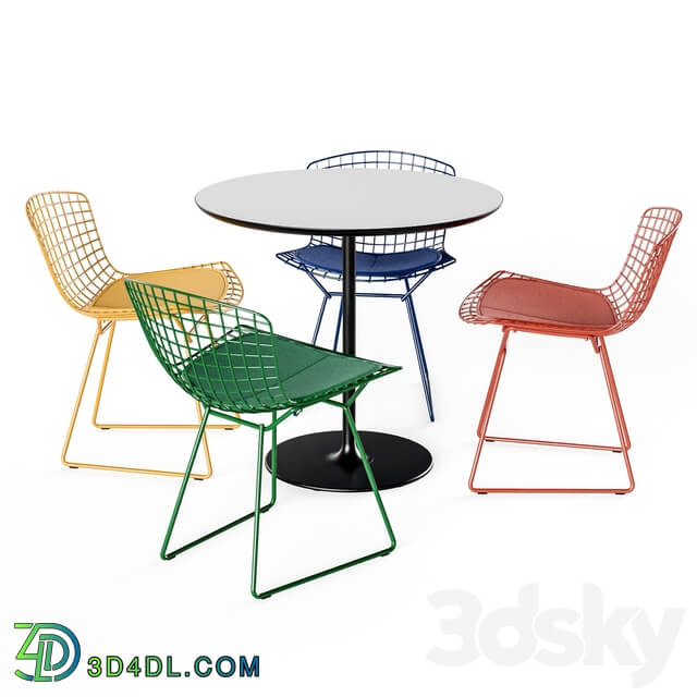 Table Chair Knoll Bertoia Side Chair Arper Dizzy Table