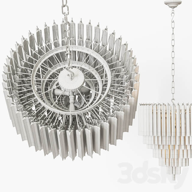Eichholtz CHANDELIER NOVA rose glass Pendant light 3D Models