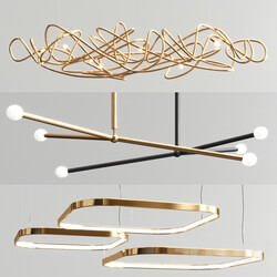 Apparatus Doodle Ring Chandelier 3 type Pendant light 3D Models 